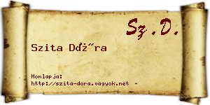 Szita Dóra névjegykártya